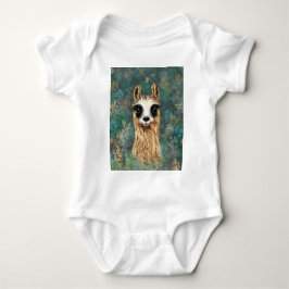 Neugieriger Baby Llama Baby Bodysuit Strampler