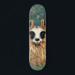 Neugieriger Baby Llama - Niedlich Skateboard<br><div class="desc">Neugieriges Baby Llama</div>