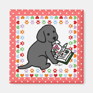 Neugieriger Black Labrador Puppy Magnet