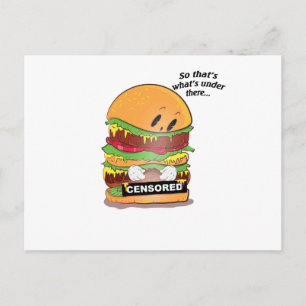 Neugieriger Burger Postkarte