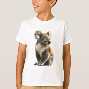 Neugieriger Fluffiger Koala-Bär-Wildlife-Kinder T-Shirt