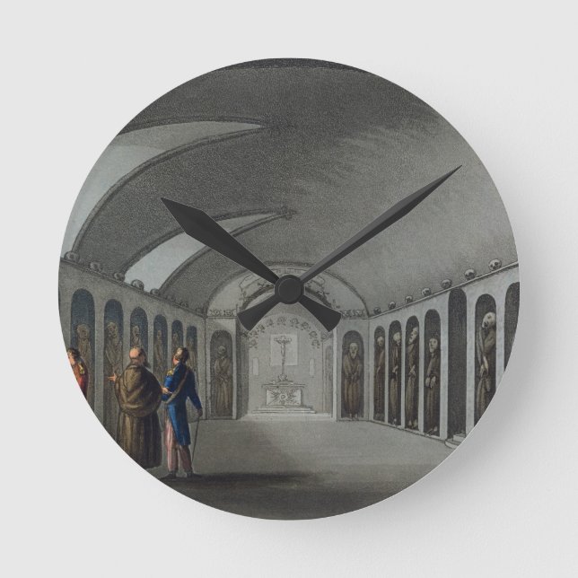 Neugieriger Friedhof unter dem Kapuzinerkloster, N Runde Wanduhr (Vorderseite)