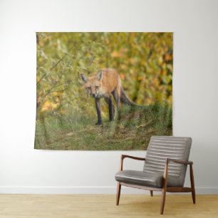 Neugieriger Fuchs Wandteppich