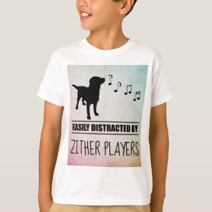 Neugieriger Hund, leicht von Zither-Spielern abgel T-Shirt