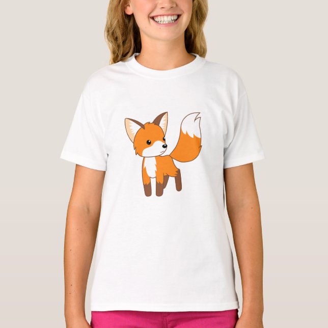 Neugieriger Little Fox T-Shirt (Vorderseite)