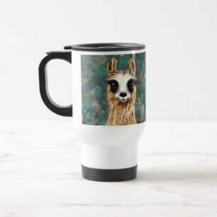 Neugieriger Llama Travel Mug - Lächeln Reisebecher