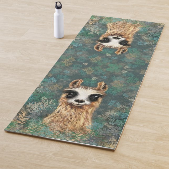 Neugieriger Llama Yoga Mat Fun Yogamatte (Beispiel)