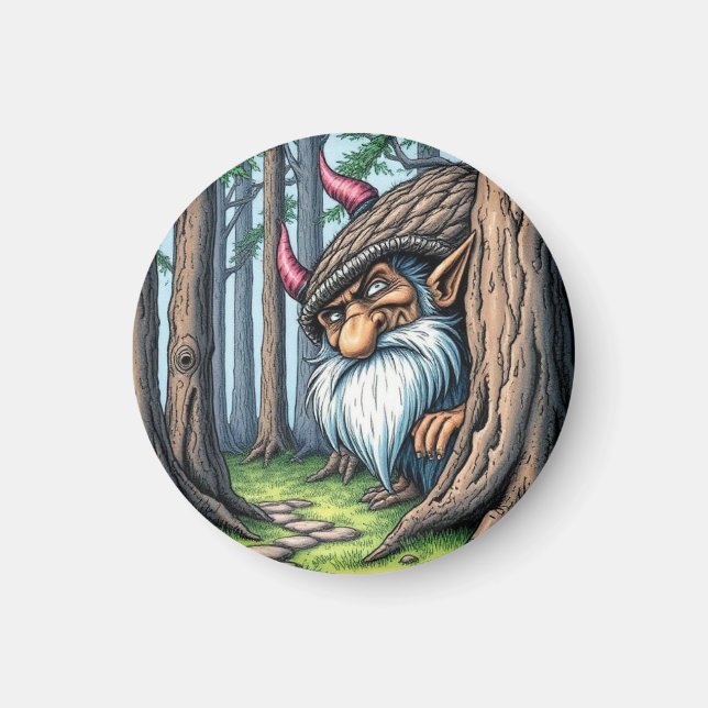 neugieriger norwegischer Troll, Magnet (Vorne)