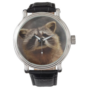Neugieriger Raccoon Armbanduhr