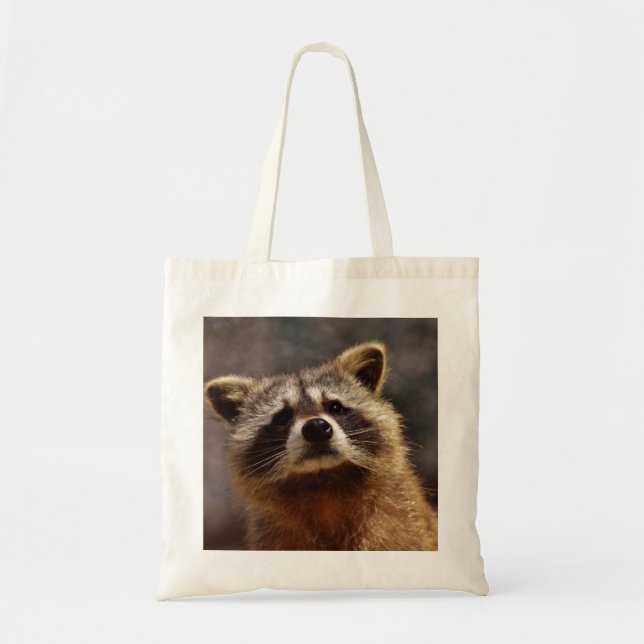 Neugieriger Raccoon Tragetasche (Vorne)