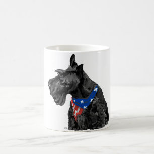 Neugieriger Schottischer Terrier Patriotisch Kaffeetasse
