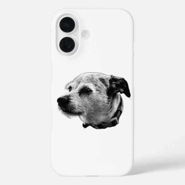 Neugieriger Terrier Mix iPhone Case (Rückseite)