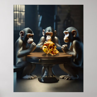 Neugieriges Apes Poster