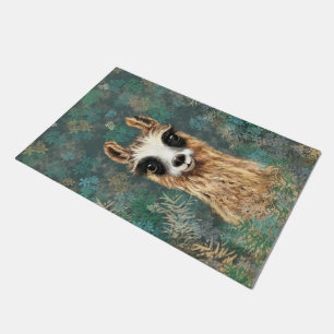 Neugieriges Baby Llama Doormat Fußmatte