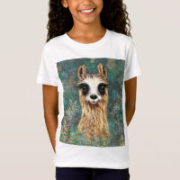 Neugieriges Baby Llama Funny T - Shirt-Geschenk