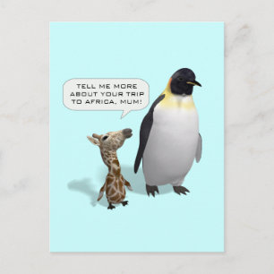 Neugieriges Giraffe Baby Postkarte