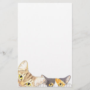 Neugieriges Katzen-Briefpapier Briefpapier