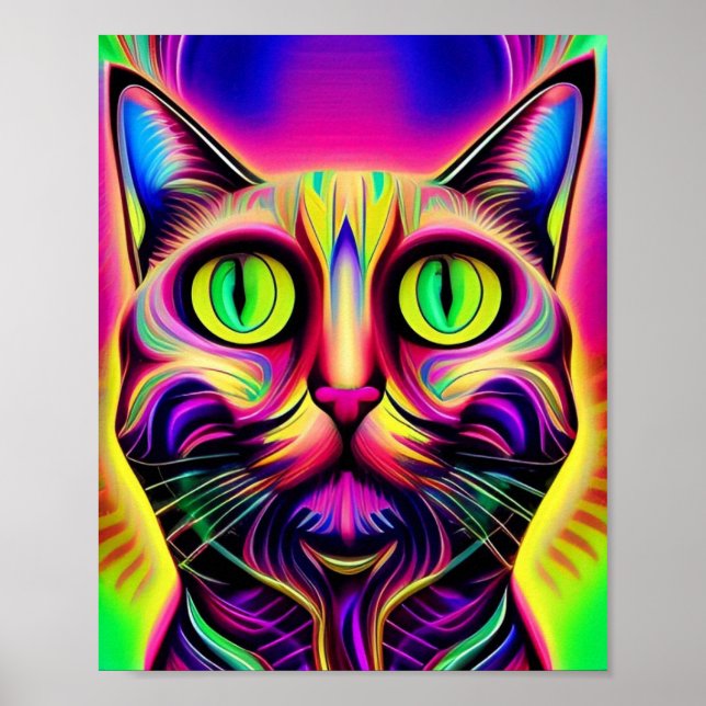 neugieriges Katzenposter Poster (Vorne)