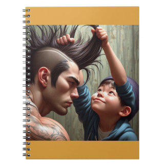 Neugieriges Kind & Mohawk-Notizbuch Notizblock