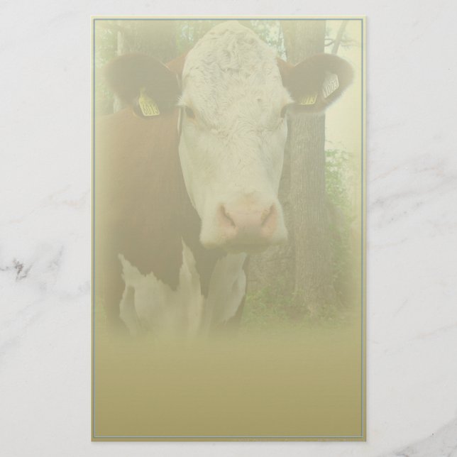 Neugieriges Kuh-Briefpapier Briefpapier (Vorderseite)