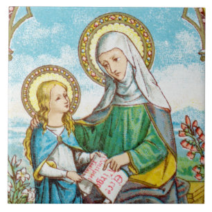 Neugotische Hl. Anna und junge Maria (SAU 29) Fliese
