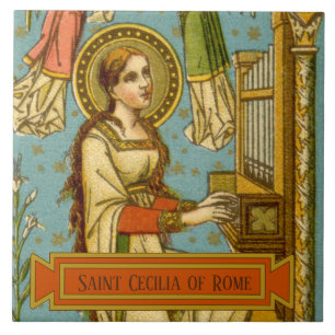 Neugotische St. Cäcilia von Rom (Detail; BNG 02) Fliese