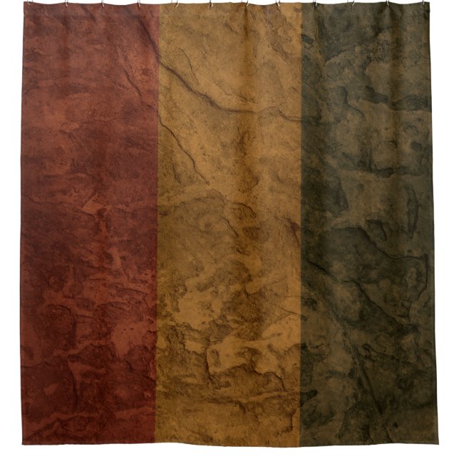 Neuguinea-Steinmauer-Flagge Duschvorhang (Vorderseite)