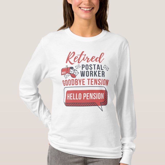 Neuheit der Postarbeiterin Mailman Retirement T-Shirt (Vorderseite)