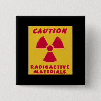 Neuheit der radioaktiven Materialien Button