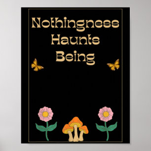 Neuheit Existentialismus Nihilismus Philosophie Qu Poster