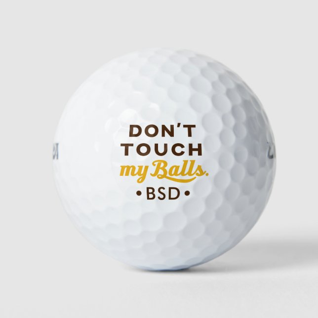Neuheit Funny Typ Golf Ball Initials Don't Touch (Vorderseite)