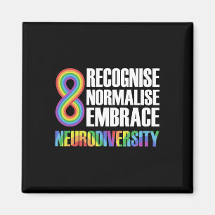 Neuheit Neurodiversity Rainbow Infinity Autism Awa Magnet