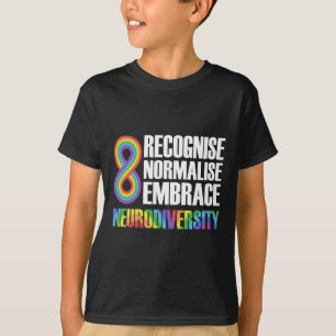 Neuheit Neurodiversity Rainbow Infinity Autism Awa T-Shirt