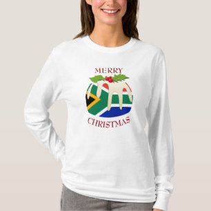 Neuheit SÜDAFRIKA Weihnachts-Pudding-T - Shirt
