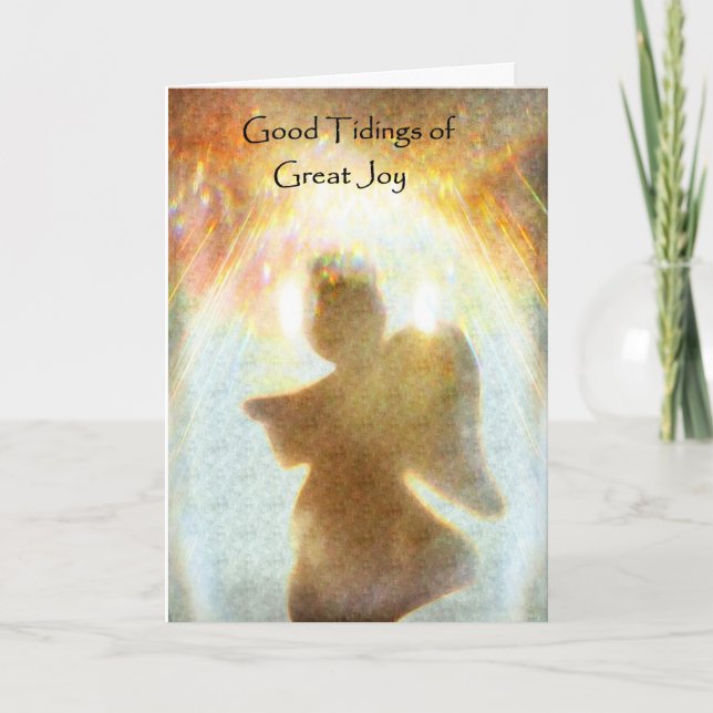 Neuigkeiten der großen Freude-Weihnachtskarte Feiertagskarte (Vorderseite)