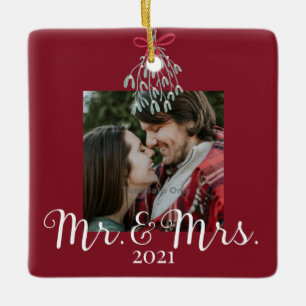 Neuigkeiten Mr. & Mrs. Foto Red Keramikornament