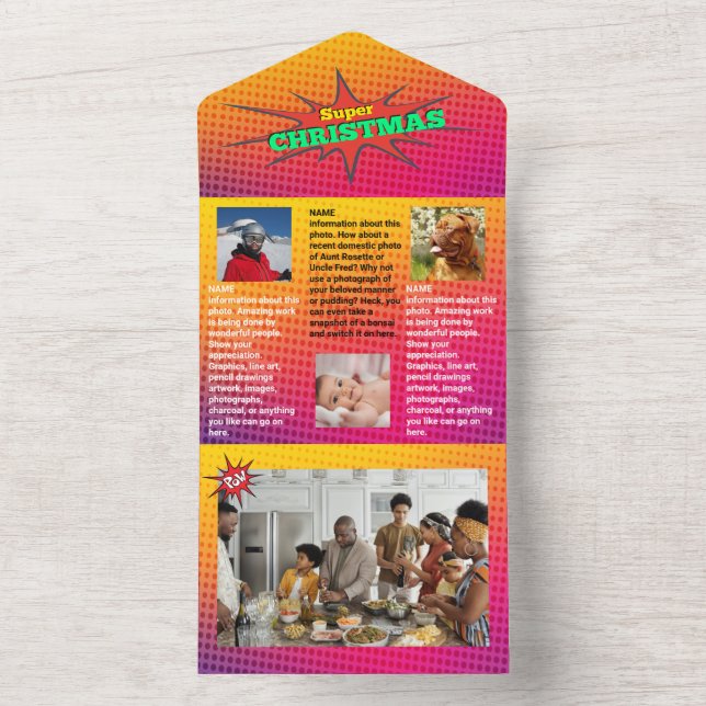 Neuigkeiten 🎄 Weihnachts-Foto All In One Einladung (Innen)