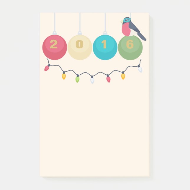 Neujahr 2016 post-it klebezettel (Vorderseite)