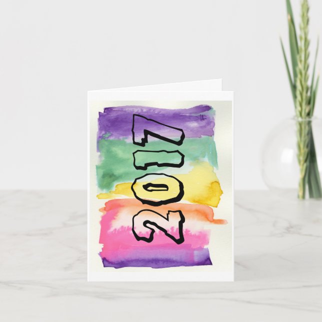 Neujahr 2017 feiertagskarte (Vorderseite)