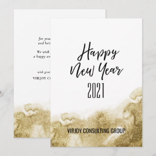 Neujahr 2021 Corporate Business Gold Abstrakt Feiertagskarte