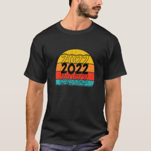 Neujahr 2022 Silvester Kostüm Retro Sun T-Shirt