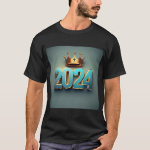 Neujahr 2024 Feier - Happy 2024 Design T-Shirt