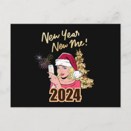 Neujahr 2024 postkarte