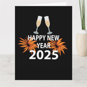 Neujahr 2025 Frohes Neues Jahr Karte