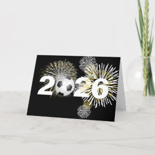 Neujahr 2025: Fußballball Feiertagskarte