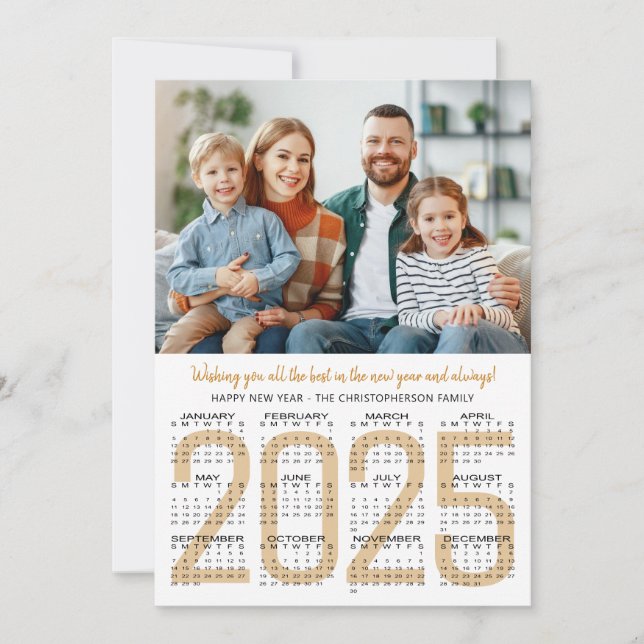 Neujahr 2025 Kalender 1 Foto (Vorderseite)