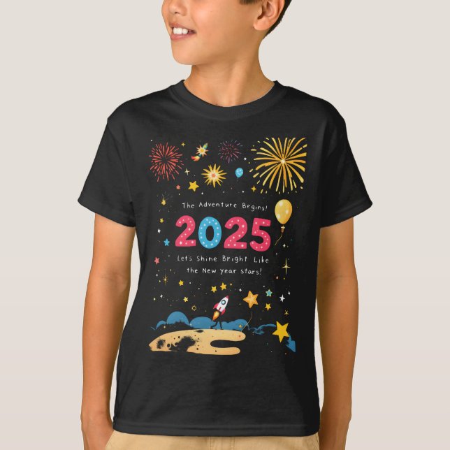 Neujahr 2025 Kinder T-Shirt (Vorderseite)