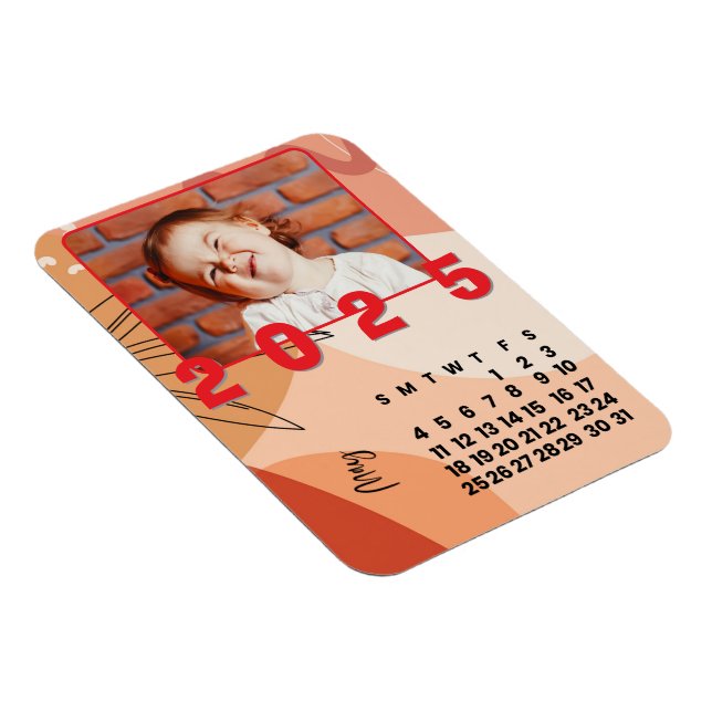 Neujahr 2025 Monat Mai Foto der Kalenderfamilie Magnet (Rechte Seite)