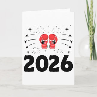 Neujahr 2026 Boxer Sport Kraft Gym Athlet Bo Karte