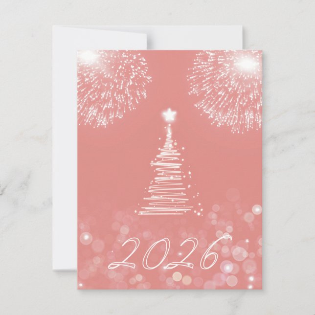 Neujahr 2026 feiertagskarte (Vorderseite)